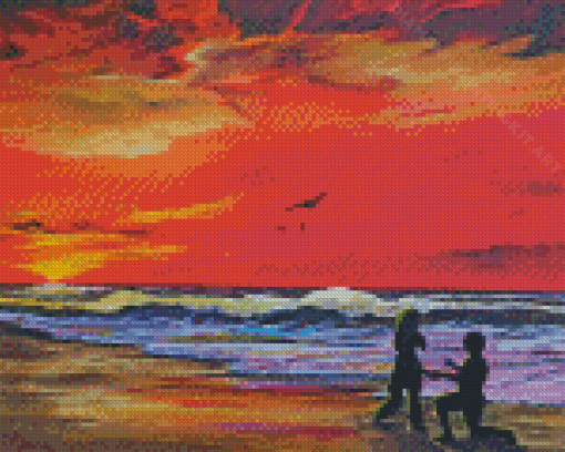 Wedding On Beach Diamond Painting