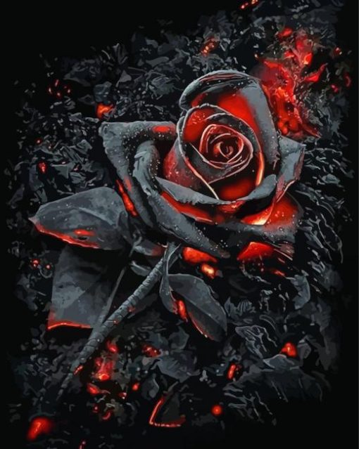 Dark Rose Diamond Painting