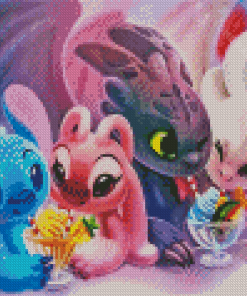 Stitch And Toothless Diamond Painting