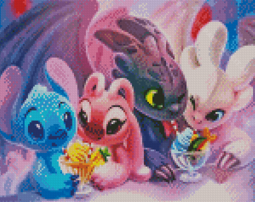 Stitch And Toothless Diamond Painting