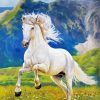 White Horse Diamond Painting