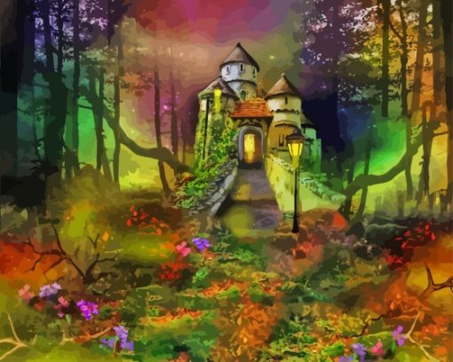 Forest Castle Diamond Painting