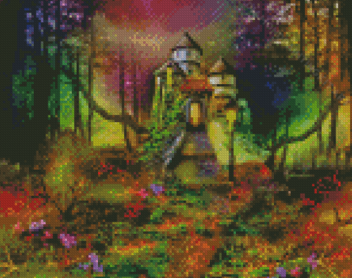 Forest Castle Diamond Painting