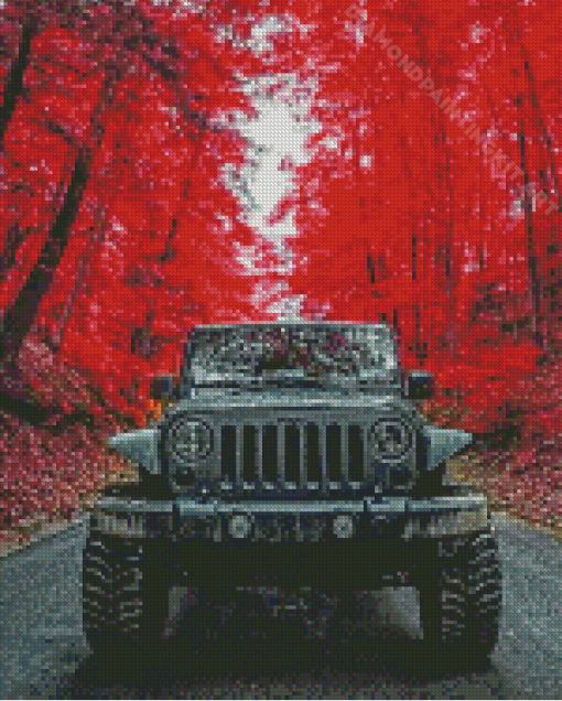 Black Jeep Diamond Painting