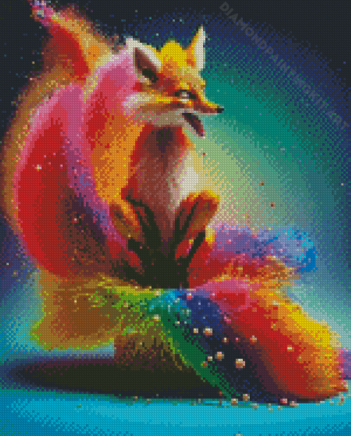 Colorful Fox Diamond Painting