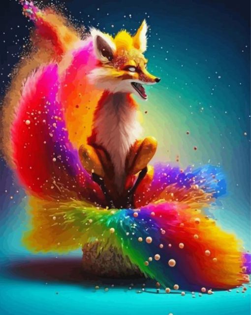 Colorful Fox Diamond Painting