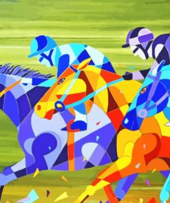 Cubism Horses Diamond Painting