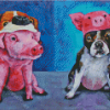 Dog And Pig Diamond Painting