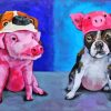 Dog And Pig Diamond Painting