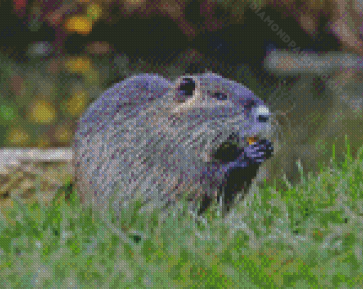 Black Muskrat Diamond Painting