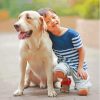 Boy And Labrador Diamond Painting