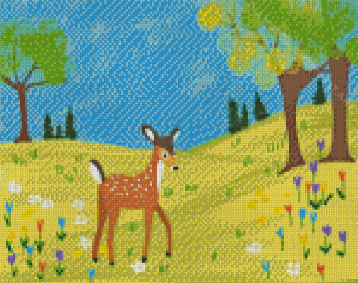 Cute Deer Diamond Painting