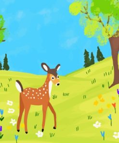 Cute Deer Diamond Painting