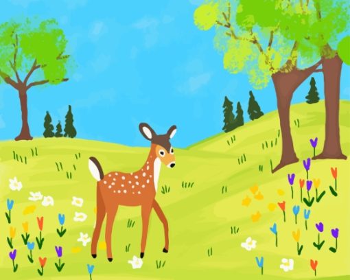 Cute Deer Diamond Painting