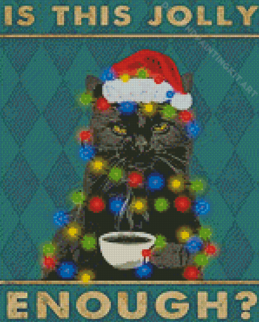 Xmas Cat Diamond Painting