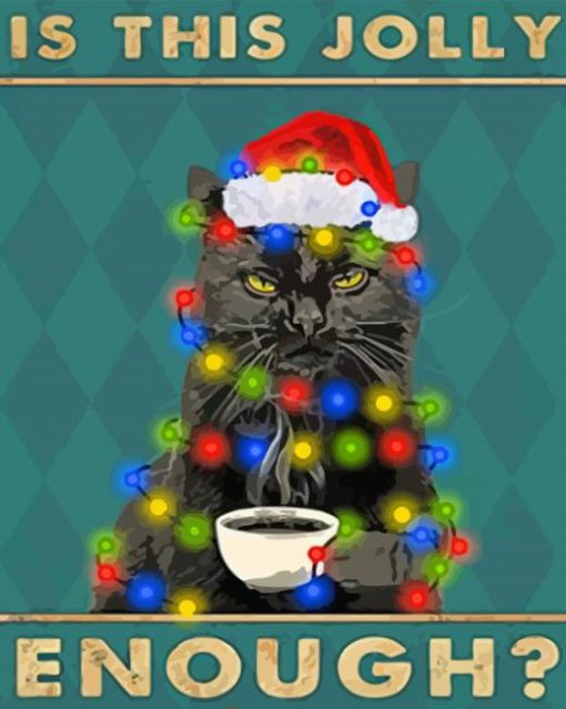 Xmas Cat Diamond Painting