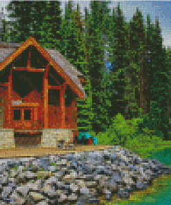 Log Cabin Diamond Painting