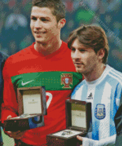 Messi And Ronaldo Diamond Painting