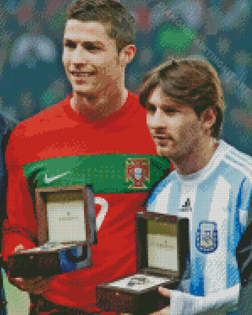 Messi And Ronaldo Diamond Painting