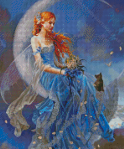 Girl With Kitten Diamond Painting