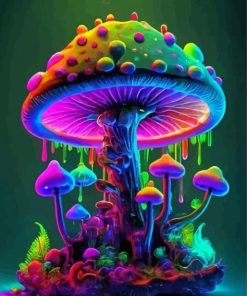 Neon Mushroom Diamond Painting