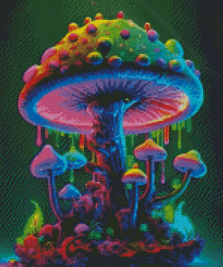 Neon Mushroom Diamond Painting