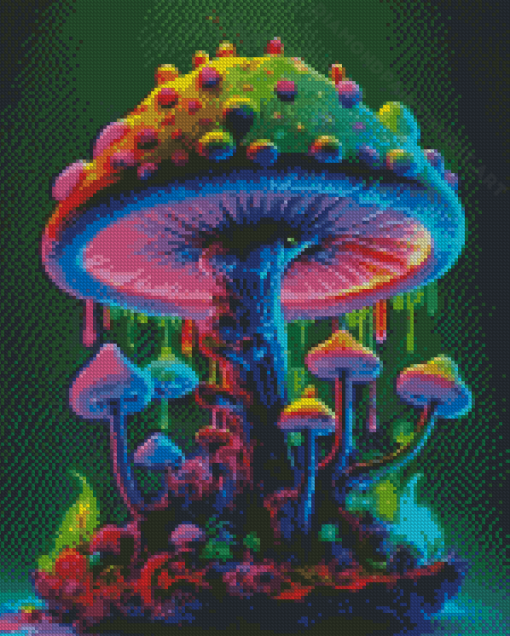 Neon Mushroom Diamond Painting