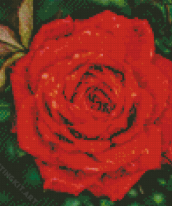 Red Flower Diamond Painting