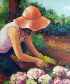 Woman Gardening Diamond Painting