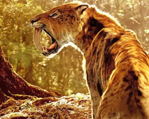 Saber Toothed Cat Diamond Painting