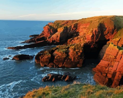 Arbroath Cliffs Diamond Painting