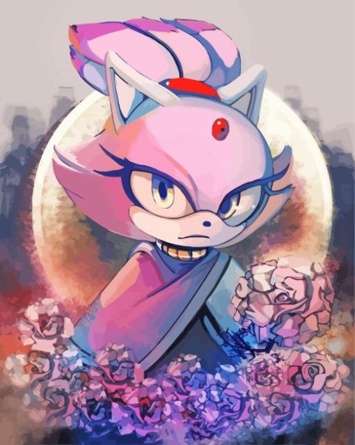 Blaze The Cat Diamond Painting