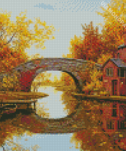 Autumn Bridge Diamond Painting