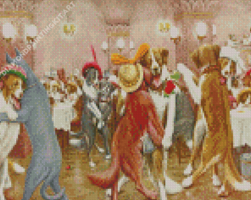 Dogs Party Diamond Painting