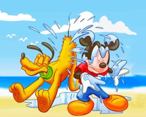 Mickey And Pluto Diamond Painting