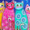 Folk Cats Diamond Painting