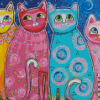 Folk Cats Diamond Painting