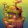 Mushroom House Diamond Painting