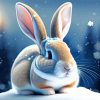 Bunny In Snow Diamond Painting