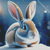 Bunny In Snow Diamond Painting