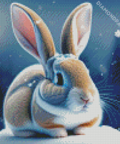 Bunny In Snow Diamond Painting