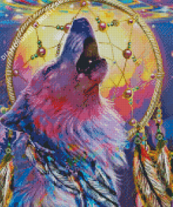 Howling Wolf Diamond Painting