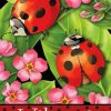 Ladybugs On Leaves Diamond Painting