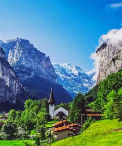 Lauterbrunen Landscape Diamond Painting