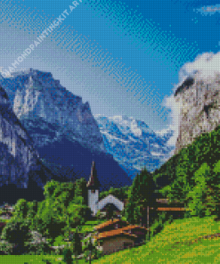 Lauterbrunen Landscape Diamond Painting