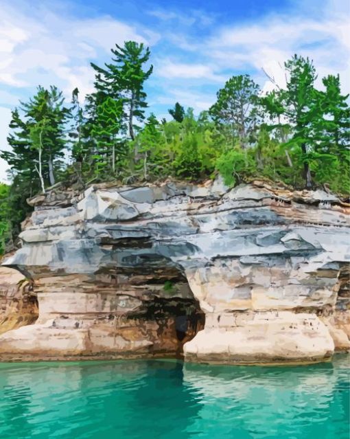 Pictured Rocks Diamond Painting