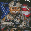 Military Cat Diamond Painting