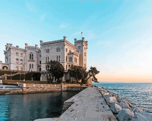 Miramare Castle Diamond Painting