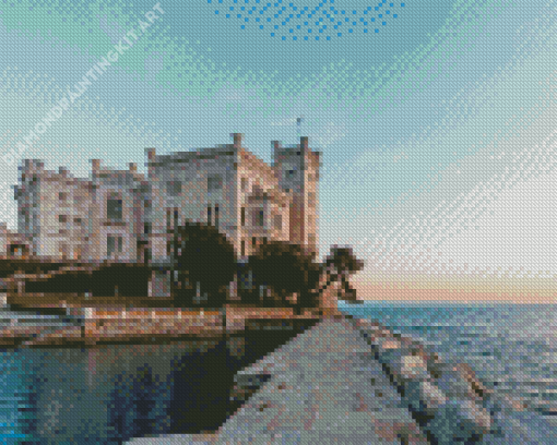 Miramare Castle Diamond Painting