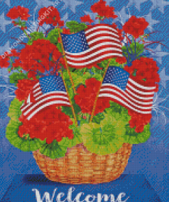 Flower Basket Diamond Painting